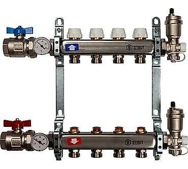 STOUT kollektor dəsti – isti döşəmə və radiator konturları üçün — 2
