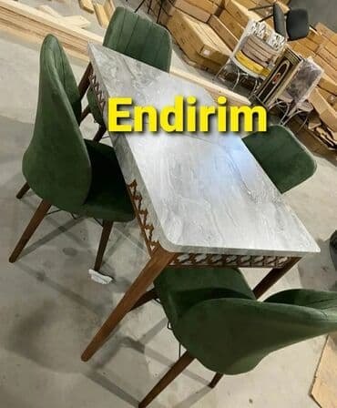 uşaq stol stul: Mətbəx üçün, Yeni, Açılan, Dördbucaq masa, 4 stul — 8