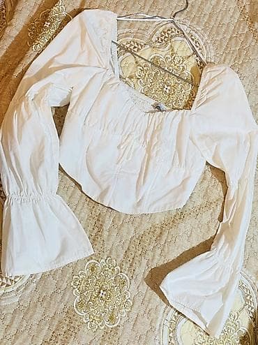 idman desdi: Qadın geyim dəsti – 4 məhsul 1) Boya fırçası effektli şalvar - Ağ — 8