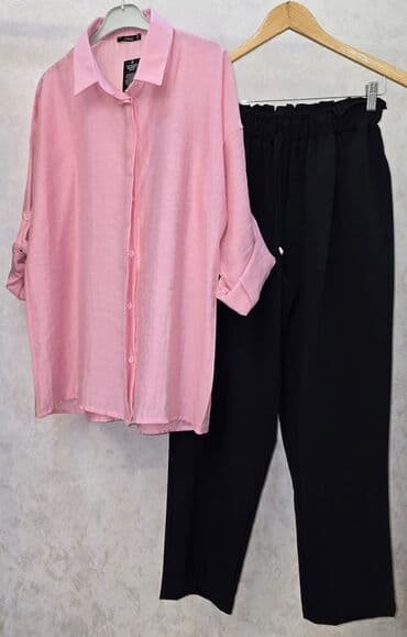 Lincoln: Qadın geyim dəsti – köynək və şalvar - Üst: Açıq çəhrayı, nazik və — 1