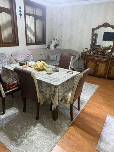 ehmedli neapol dairesi: Satılır: həyət evi - Plan: 2 otaq, mətbəx, geniş zal, sanitar qovşaq — 4