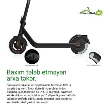 электроскутер в баку: Yeni Elektrik samokat 10", 501 - 750 Vt, 26 - 35 km/s, Rayonlara çatdırılma, Ünvandan götürmə, Pulsuz çatdırılma — 9