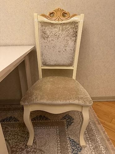 klassik metbex mebeli: Qonaq otağı üçün, Açılmayan, Dördbucaq masa, 6 stul — 3