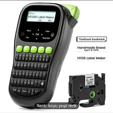 ikinci el redmi not 10 s: H1100 Label Maker – portativ etiket yazıcısı - Qaranlıq yaşıl rəngli — 1