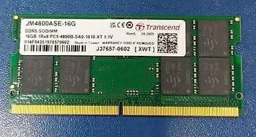 Transcend DDR5 SODIMM yaddaş modulu Model: JM4800ASE-16G - Tutum: 16