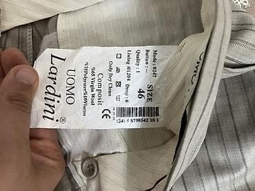 yun şalvar: UOMO Lardini kişi kostyumu - Dəst: pencək + şalvar - Rəng və naxış — 2