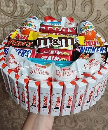 шоколад: Kinder buketleri,kinder sebetleri,kinder boxlar sifarisle — 10