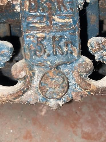 Antik mexaniki tərəzi – tökmə dəmirdən, ikili qollu konstruktor — 4