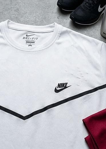 ag qara: Futbolka, Nike, S, rəng - Ağ — 2