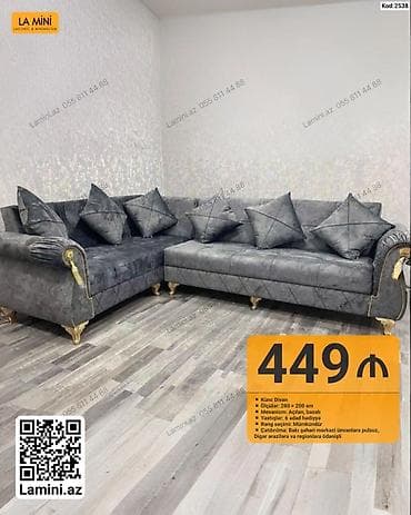 oturaca: Məhsul: Künc divan (Kod: 2538) - Ölçülər: 280 x 200 sm - Mexanizm — 1