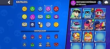 oyun alanı: Brawl Stars oyun hesabı. Hesabın ekran görüntülərinə əsasən aşağıdakı — 5