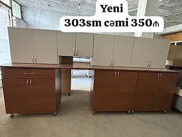 YENİ mətbəx mebeli SATILIR - Ölçü: 303 sm - Qiymət: 350 manat -