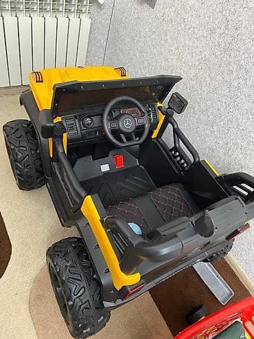 baş ortusu: Uşaq üçün elektrikli off-road tipli maşın - Korpus: parlaq sarı — 4