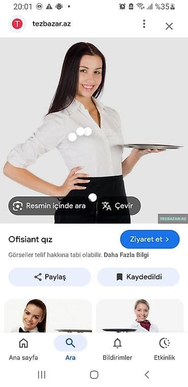 : Ofisiant qız axdarriq işinde mesululiyetli xanmlar yazsn