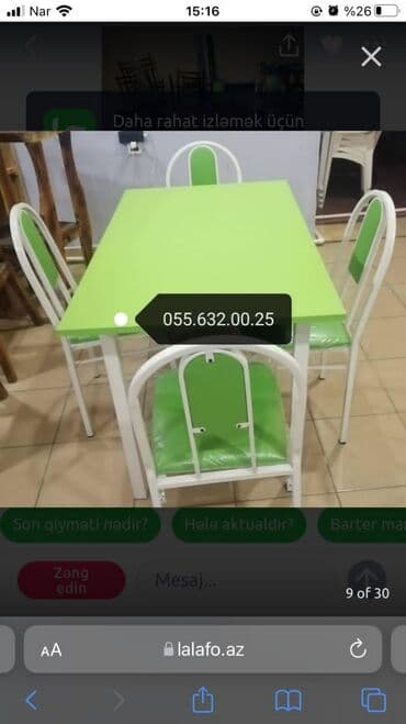 kuxna stol: Stullar, Stollar. Masalar. Oturacaqlar, stol dəsti. Masa və — 3