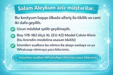 Kostyumlar: Kostyum, Demisezon, Calvin Klein, XL — 4