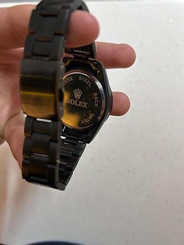 Смарт браслеты: Наручные часы, Rolex, цвет - Черный — 4