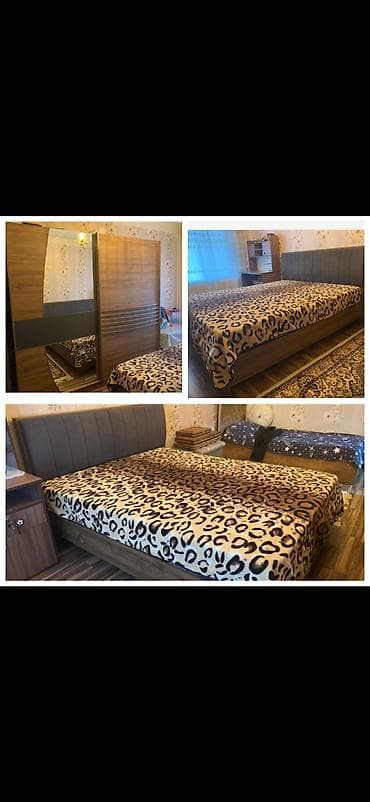 угловой шкаф купе: Двуспальная кровать, Шкаф — 1