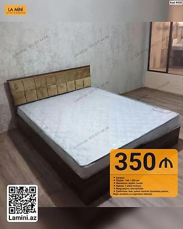 islenmis matras: - Məhsul: Çarpayı - Ölçülər: 160 x 200 sm - Mexanizm: Açılan — 1