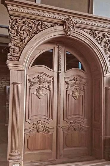 Tavan: Taxta oyma qapılar – klassik və barokko üslubunda dizaynlar - — 3