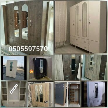 железный шкаф: Новый, Распашной, 3 двери Прямой шкаф, Шифоньер, Азербайджан — 1