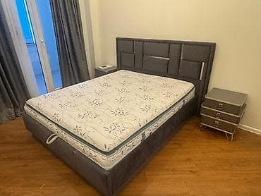 Qonaq otağı üçün, İşlənmiş, Açılmayan, Dördbucaq masa, 6 stul — 6