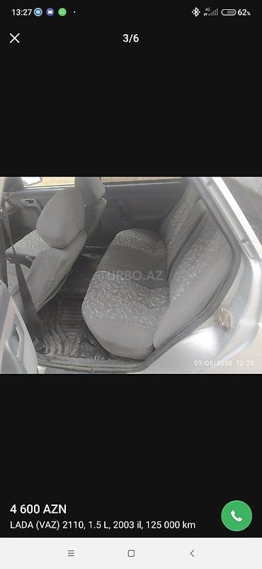 avcarka satılır: VAZ (LADA) 2110: 1.5 l | 2003 il Sedan — 6
