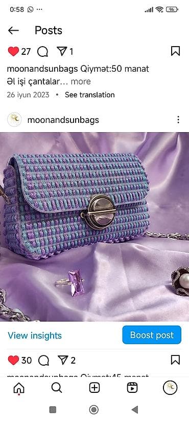 yeke canta: "Əl işi göz nuru kolleksiyamdan"çantalar satıram 45-50 m ancaq votsaba — 5