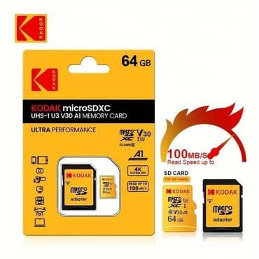 камера для машины: Yaddaş kartı. Orjinal 64 gb "Kodak" firmasının — 1