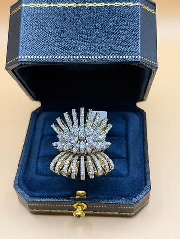 Üzük, Sarı qızıl, 750 Əyar, Brilyant, 4.01-5.00 Karat — 1