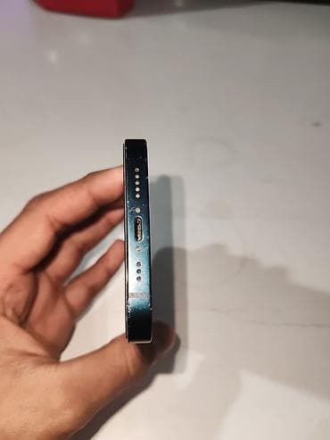IPhone 13, 128 GB, Göy, Zəmanət, Qırıq, Barmaq izi