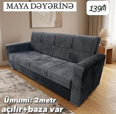 Di̇van-kravat, Yeni, Açılan, Bazalı, Vеlur parça, Ödənişli çatdırılma