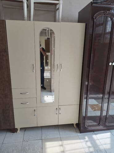 горка для посуды: Новый, Распашной, 3 двери Прямой шкаф, Шкаф-вешалка, Азербайджан — 30
