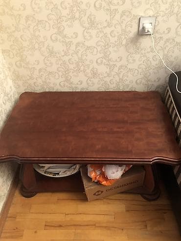 TV və video: Məhsulların təsviri: 1) Taxta kofe/jurnal masası - Material: massiv — 1