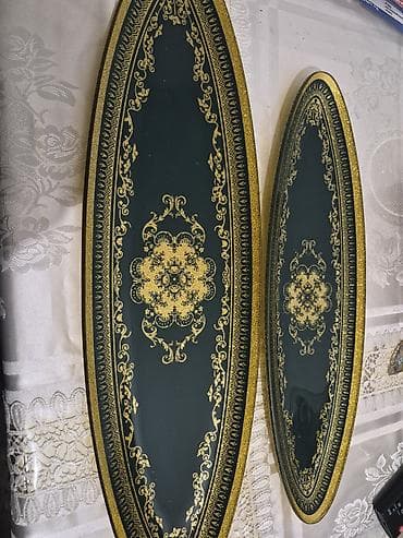 versace servis: Dekorativ servis boşqabları dəsti - Formalı: Uzunsov/oval, 2 ədəd - — 1