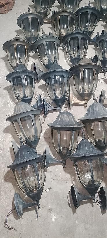 divar sticker: Klassik üslubda divara quraşdırılan açıq hava fənərləri (dekorativ — 2