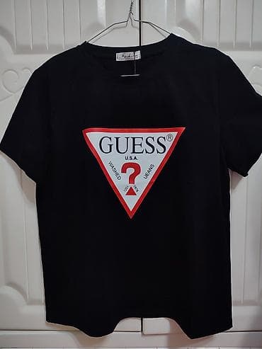 geyim kişi: Futbolka, Guess, Standart, rəng - Qara — 1