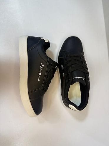 Unisex gündəlik krossovkalar – Santoni yazılı model - Rənglər: ağ — 4