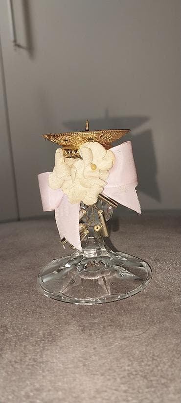 yagli boya tablolar: Şam qabı dəsti – 2 ədəd - Material: şəffaf şüşə gövdə, üst hissə — 2