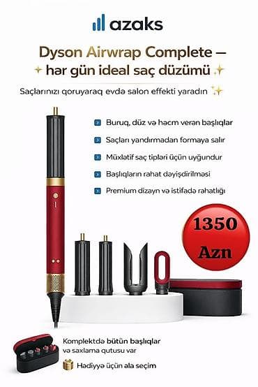 dyson airwrap azerbaijan: Dyson Airwrap Complete – hər gün ideal saç düzümü üçün çoxfunksiyalı — 1