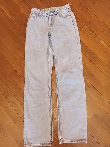 boyfrend şalvar: Cinslər, Bershka, rəng - Mavi — 1