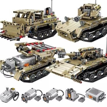 şəhər konstruktorları: 🔹Konstruktor Lego "Tank" 2+1 519pcs. 🔹Pultla idarə olunan — 3