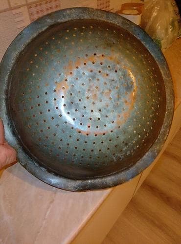 Termoqablar: Metall süzgəc (kolander) - Material: qalın metal misdən — 1