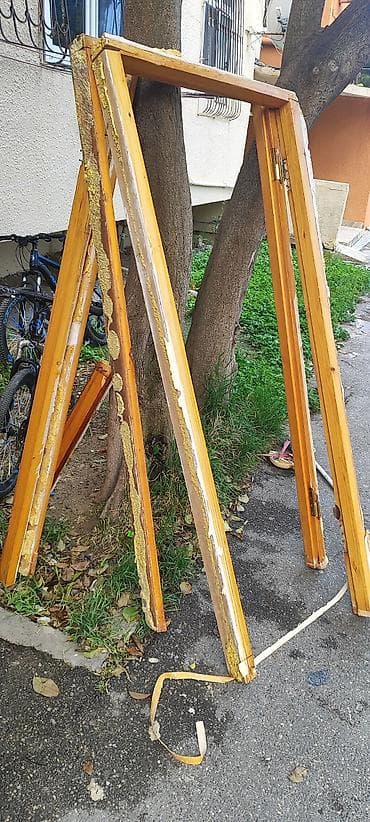 qapi: Taxta şüşəli otaq qapıları - Material: təbii ağac (şam teksturası — 7