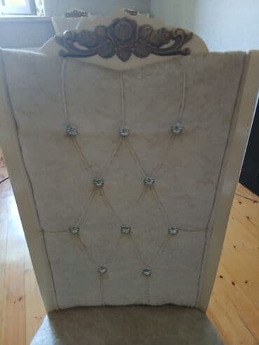 деревянные кресла качалки: Mətbəx üçün, İşlənmiş, Qatlanmayan, rəng - Bej Stul — 6