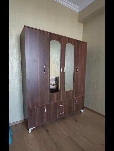 бу кровати: Yeni, Açılan, 4 qapılı Düz dolab, Qarderob, paltar dolabı, Azərbaycan — 17