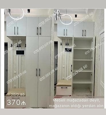 Dəhliz dolabları: Dəhliz üçün funksional qapıgirişi mebeli - Ölçülər: 1,20 m en / 2,80 — 1
