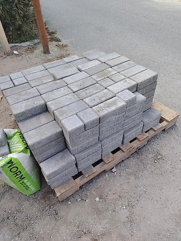 Beton bloklar: Beton səki daşları (brusçatka) - Material: vibropress beton - Rəng — 2