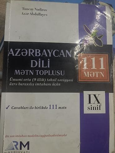Məhsul: “Azərbaycan dili – Mətn toplusu (111 mətn), IX sinif” lalafo.az -da Məhsul: “Azərbaycan dili – Mətn toplusu (111 mətn), IX sinif”