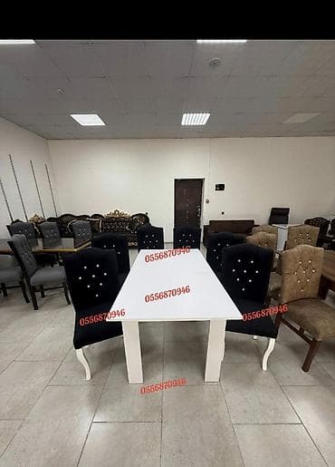 Qonaq otağı üçün, Yeni, Açılmayan, Dördbucaq masa, 6 stul